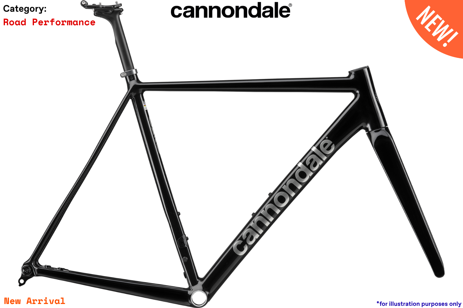 Cannondale CAAD14 - BLK - Black - Frame Kit | Hup Leong Company